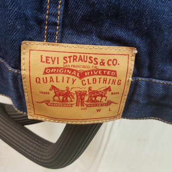 Levi's RED TAB Co Denim Jean Jacket Red Tab Youth Girls Size 14 / 18 Button Blue - Picture 9 of 9